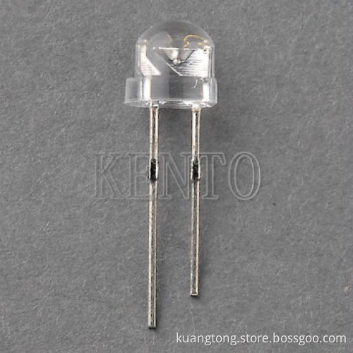 4.8mm Round Water Clear Lens Strawhat Led Lamp